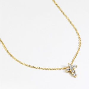 Roberto Coin 18 K Yellow Gold Tiny Cross Necklace
